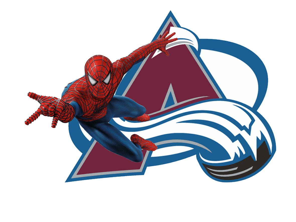 Colorado Avalanche Spider Man Logo vinyl decal